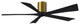 Matthews Fan, Irene-5H Ceiling Fan, Brushed Brass, 60", Matte Black