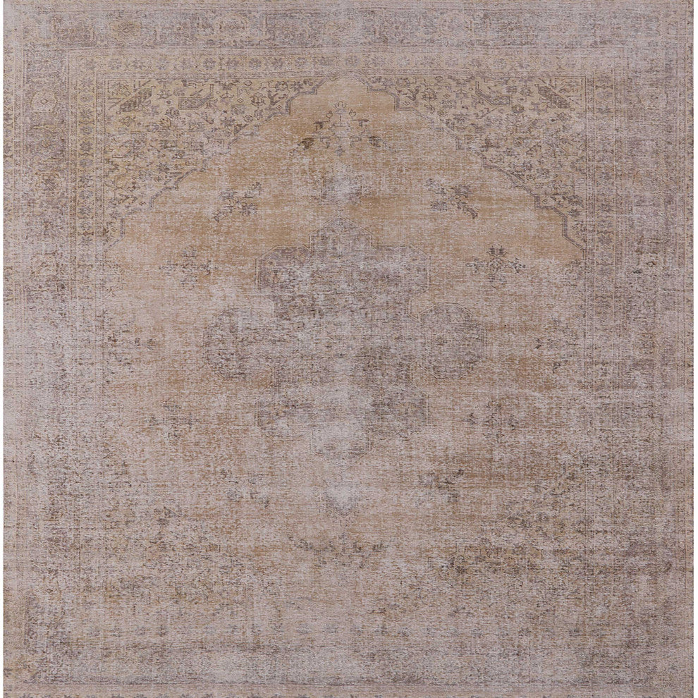 Ahgly Company Indoor Square Mid-Century Modern Area Rugs, 4' Square