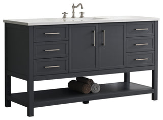 Arlo 60" Bathroom Vanity, Dark Gray