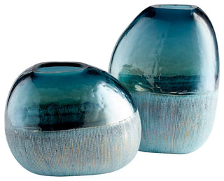 Cape Caspian Vase, Blue, Large