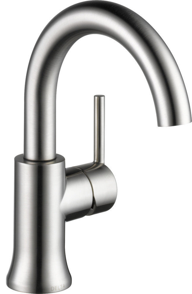 Delta Trinsic Single Handle High-Arc Bathroom Faucet, Stainless, 559HA-SS-DST