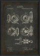 Barker Camera Shutter Patent on Black Framed Print