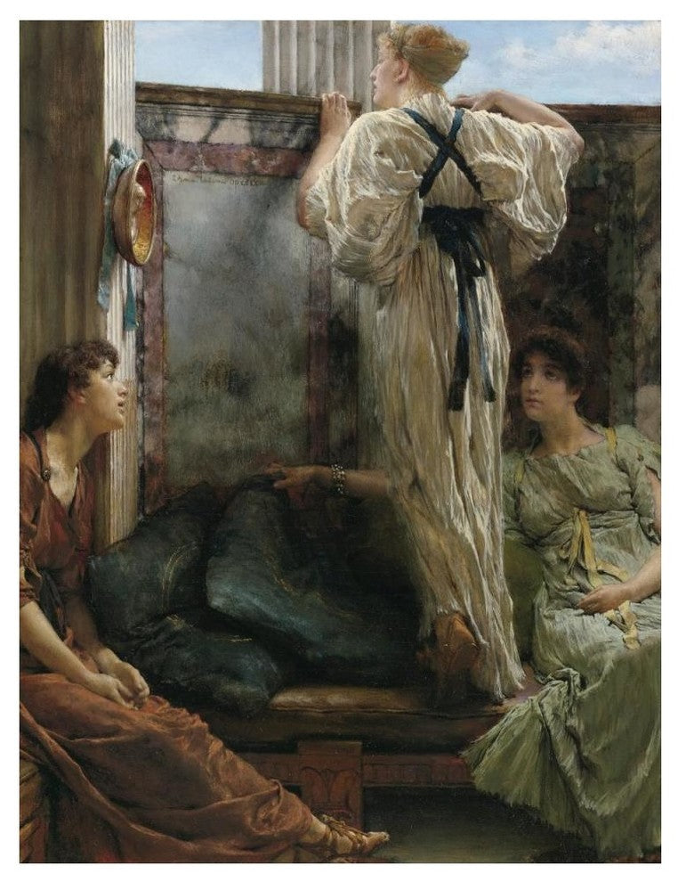 "Who Is It?, 1863" Digital Paper Print by Sir Lawrence Alma-Tadema, 38"x50"