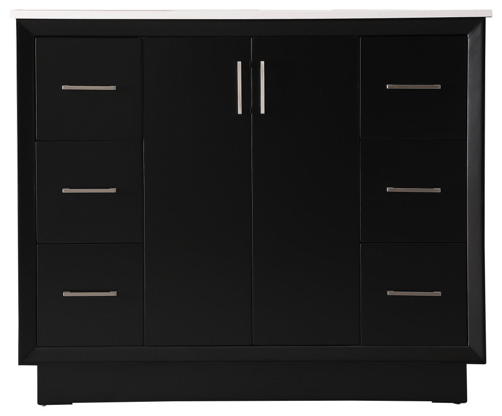 42" SIngle Bathroom Vanity, Black