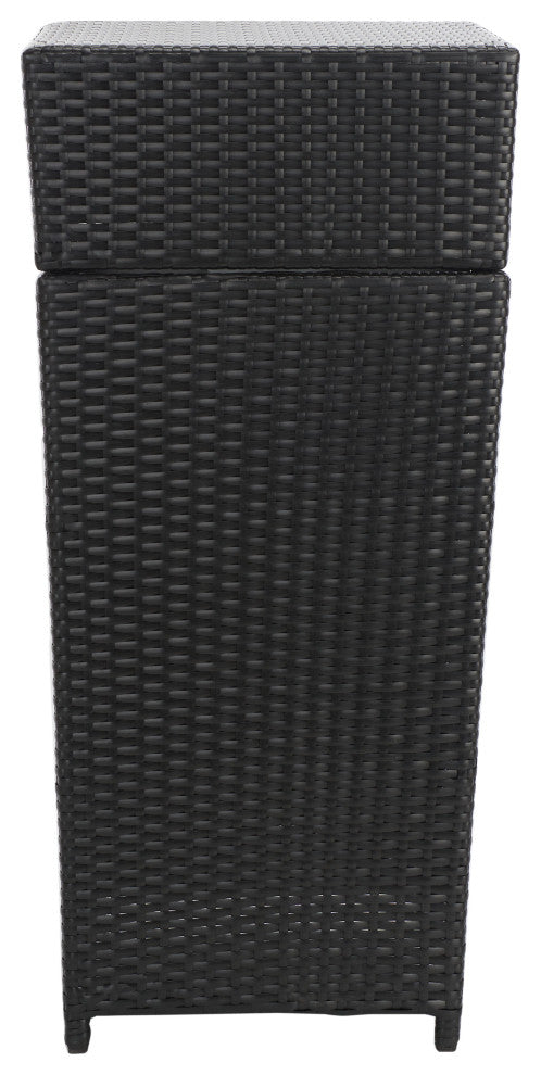 Safavieh Mazeli Outdoor Trash Bin Black