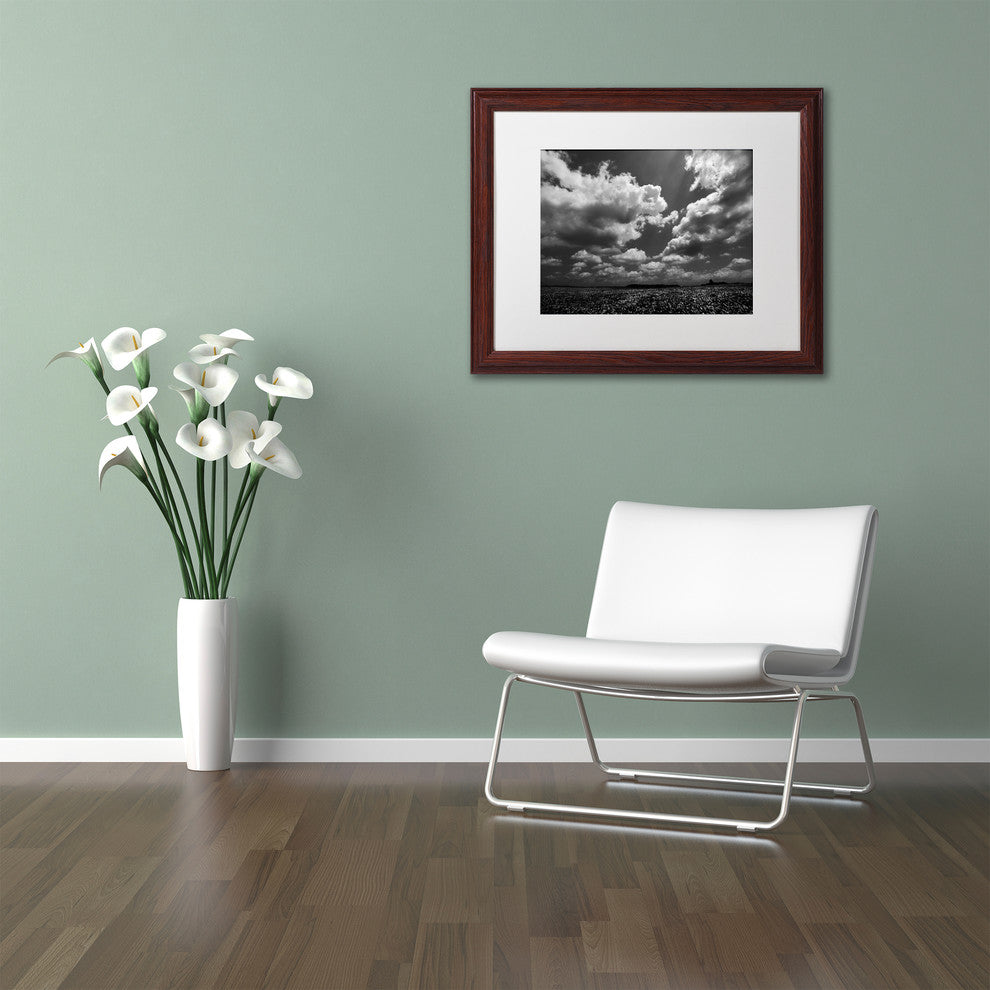 Jason Shaffer 'Wellington Soybeans', Wood Frame, White Mat, 14x11