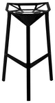 Mod Made Geometric Aluminum Modern Barstool, Set of 2, Black