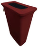 LA Linen Stretch Spandex Trash Can Cover for Slim Jim 23 gal., Burgundy