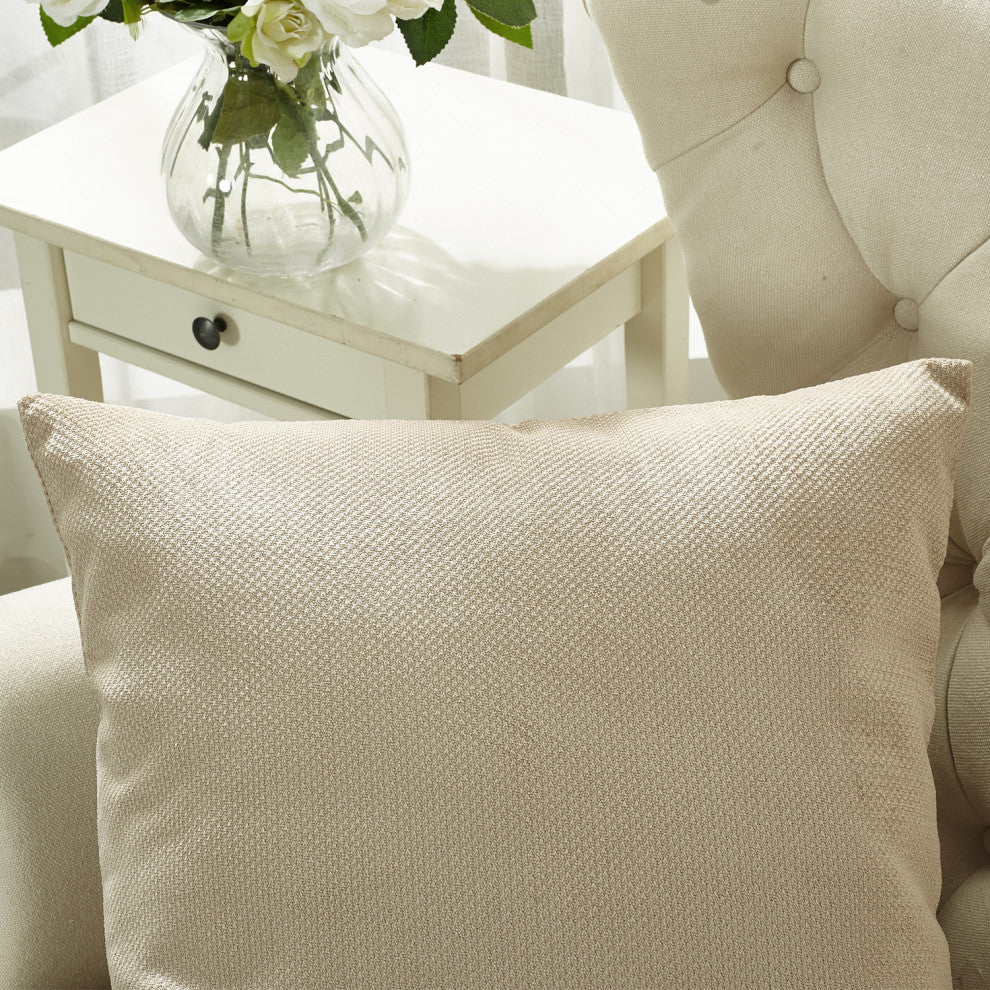 Milliken Plush Pillow Shell 2 Piece Set, Oatmeal, 20" X 20"