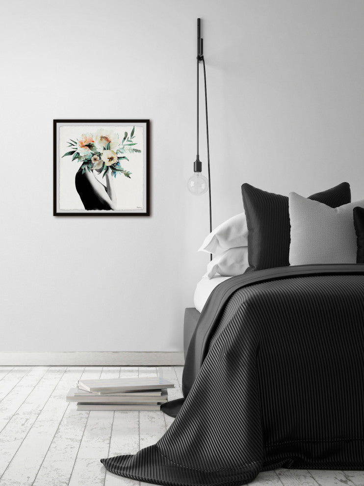 "Mysterious Bloom" Framed Painting Print, 32"x32"