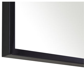 Elegant Eternity Metal Frame Rectangle Mirror 24" Black Finish