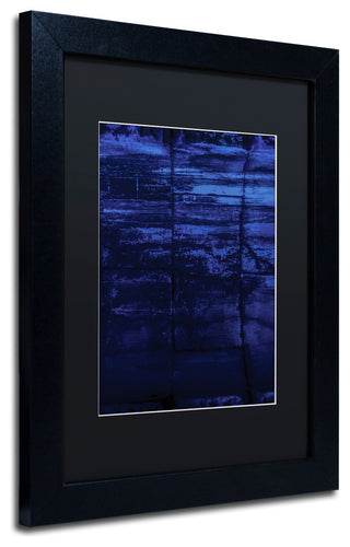 Claire Doherty 'Blocks of Blue' Art, Black Frame, Black Mat, 11x14