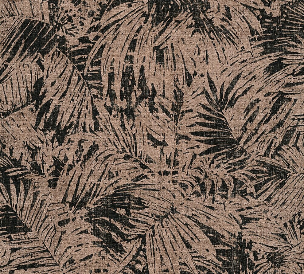 Borneo, Exotic Tropical Atmosphere Beige Wallpaper Sample,Nature Wall Decor