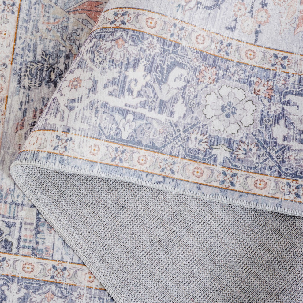 Safavieh Arizona Machine-Washable Collection ARZ137 Rug, Grey/Light Grey, 4'x6'