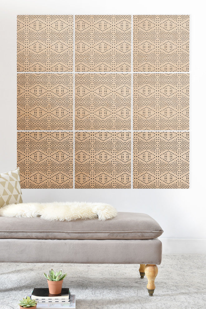 Deny Designs Holli Zollinger Boho Tile Wood Wall Mural, 3'x3'
