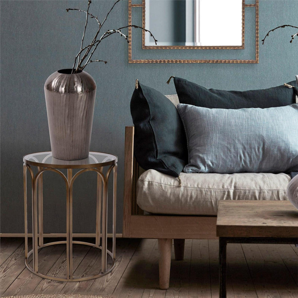 Traditional Palladio Side Table, Bronze Finish