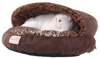 Armarkat Cat Bed, Mocha and Leopard