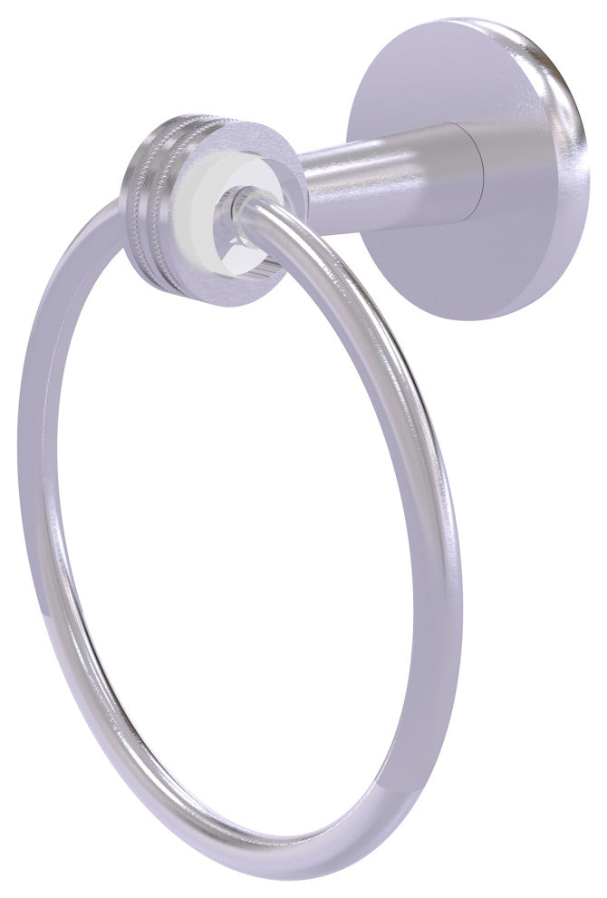 Clearview Towel Ring with Dotted Accents, Satin Chrome