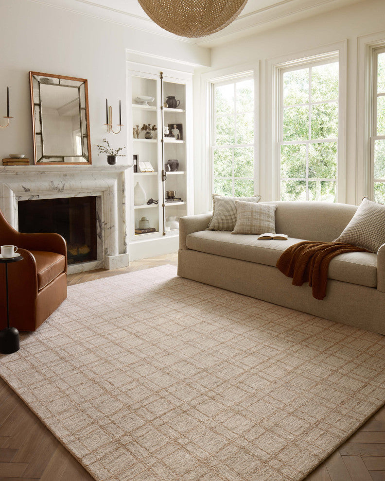 Chris Loves Julia x Loloi Polly Khaki / Sand 18" x 18" Sample Rug