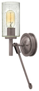 Hinkley Collier Medium Single Light Sconce, Antique Nickel