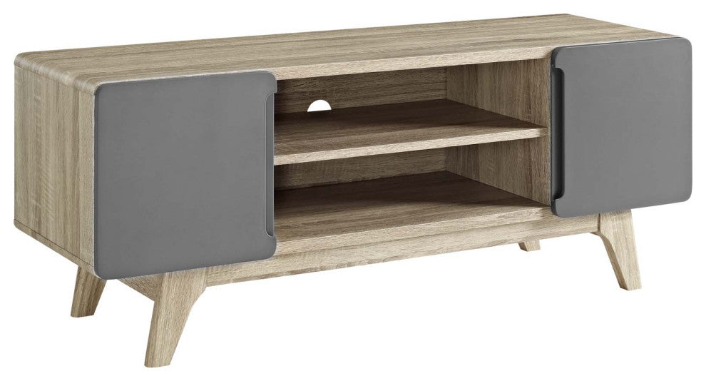 Modway Tread 47" TV Stand, Natural Gray