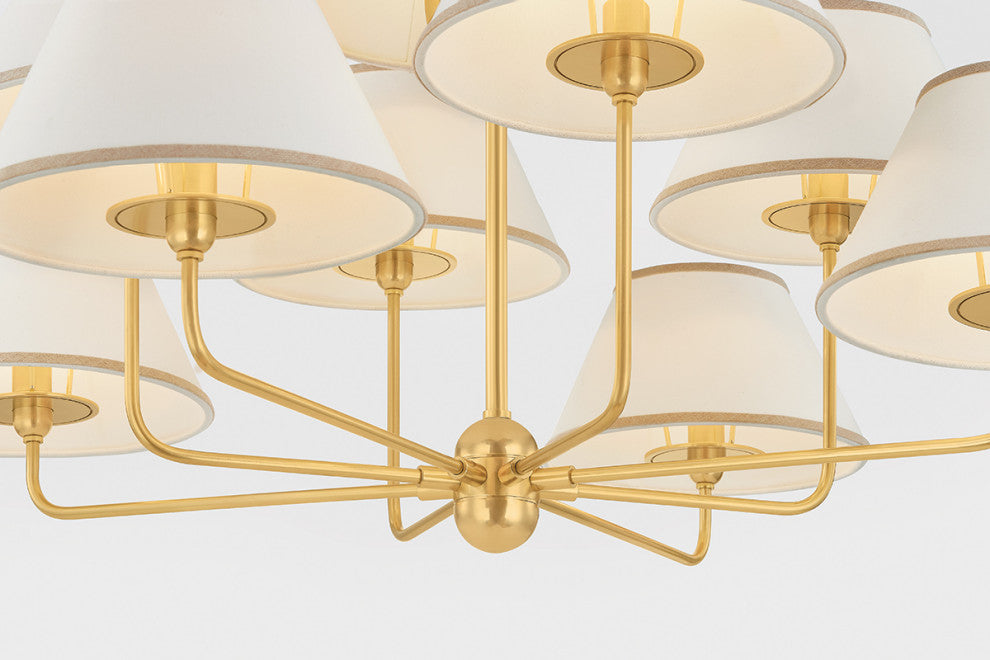 Hudson Valley Lighting Durland Chandelier, Aged Brass