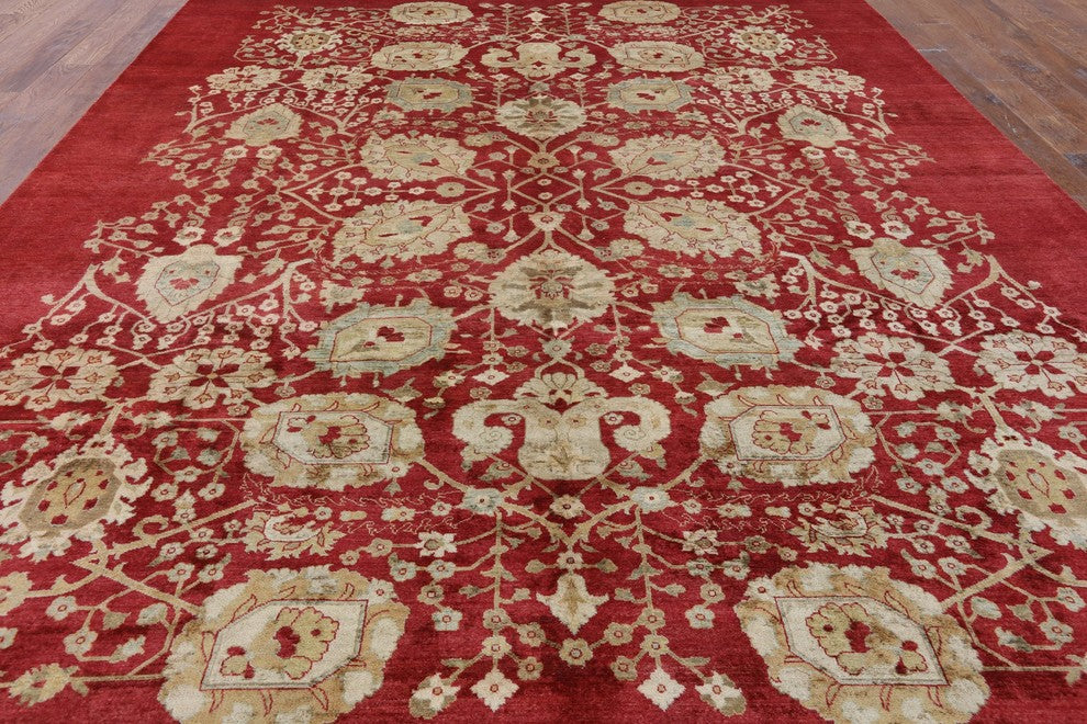 9'x12' Peshawar Ziegler Oriental Hand Knotted Rug, P2500