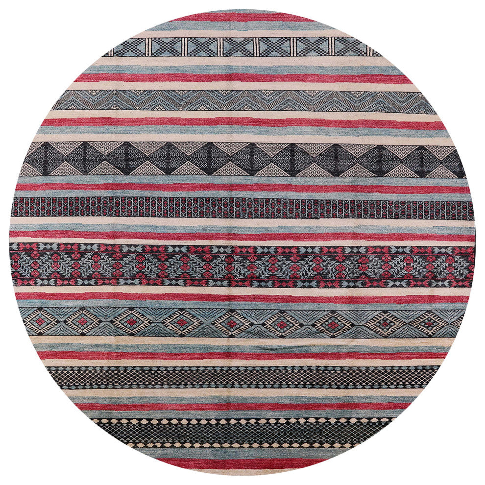 Ahgly Company Indoor Round Mid-Century Modern Area Rugs, 8' Round