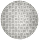 Criss Cross Bunnies Easter Chenille Rug, Whisper White, 5' Round