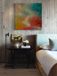 "Red Kayak" Painting Print on Wrapped Canvas, 32"x32"