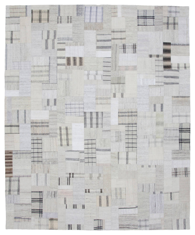 Rug N Carpet - Handmade Oriental 8' 3'' x 10' 0'' Rustic Patchwork Kilim Rug