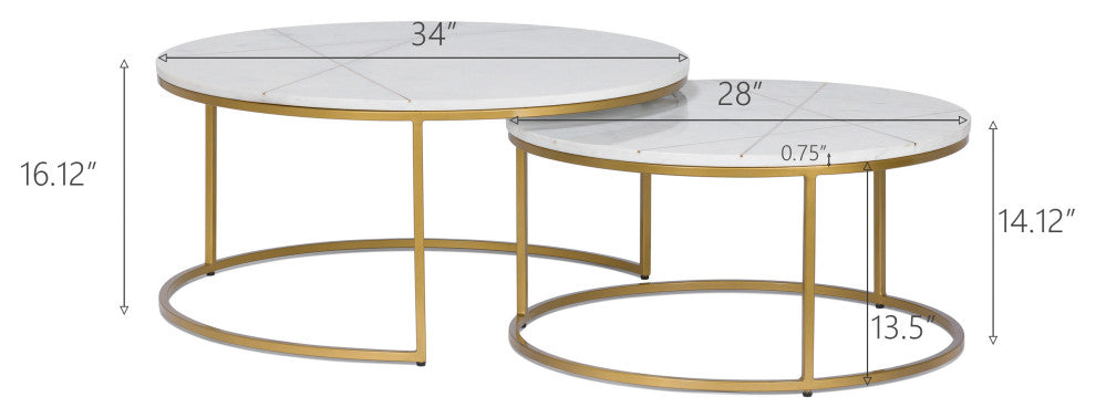 Jane 2-Piece Nesting Coffee Table Set