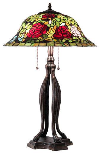 Meyda Lighting 228817 30" High Tiffany Rosebush Table Lamp