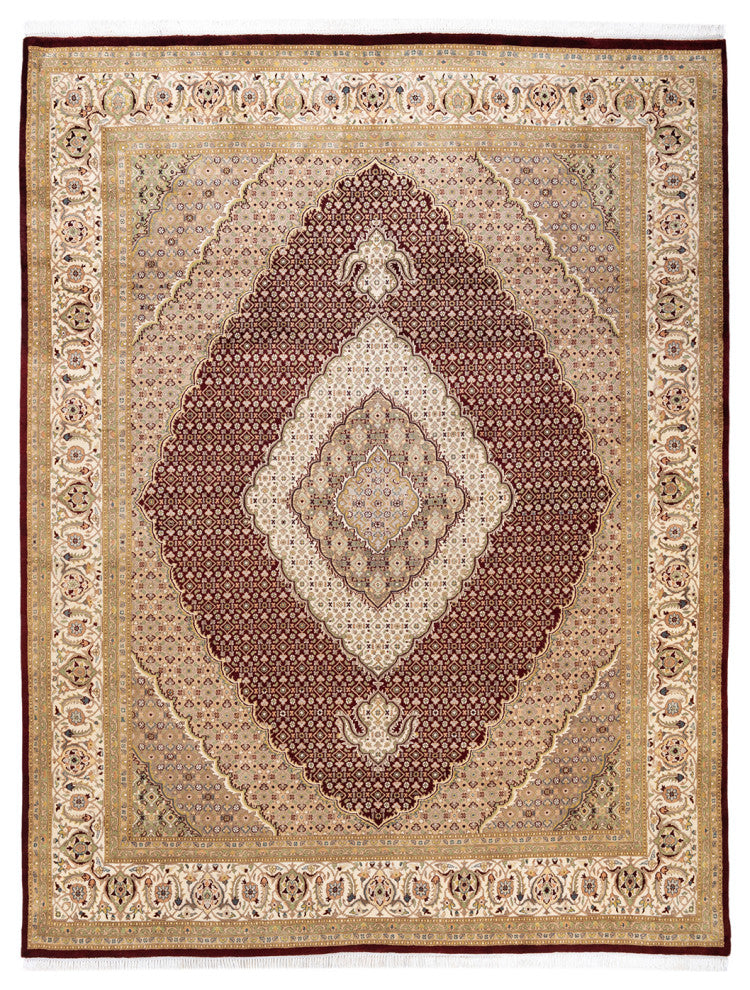 Bilaspur, One-of-a-Kind Hand-Knotted Area Rug Red, 8'1"x10'5"