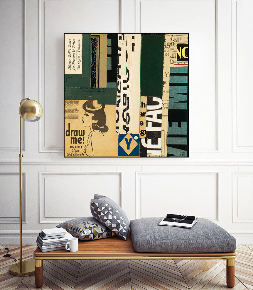 Emerge XIII Art block Framed Canvas, 20"x20"