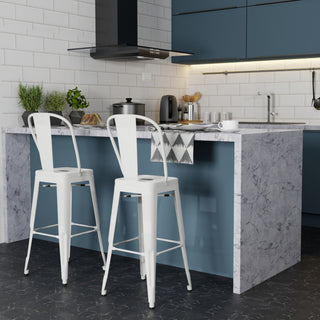 Fletcher 30 inch Metal Bar Stool (Set of 2)