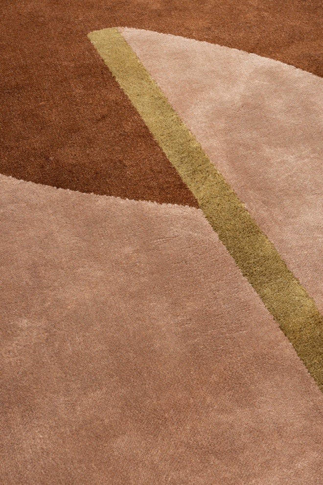 Organic Shaped Woven Rug 5' x 8', Zuiver Phila, Brown