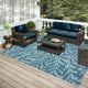 Indoor/Outdoor Sedona SN5 Denim Machine Washable 9' x 12' Rug