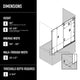VIGO Elan 56" to 60" W x 66" H Frameless Sliding Tub Door, Matte Gold, Laminated Glass