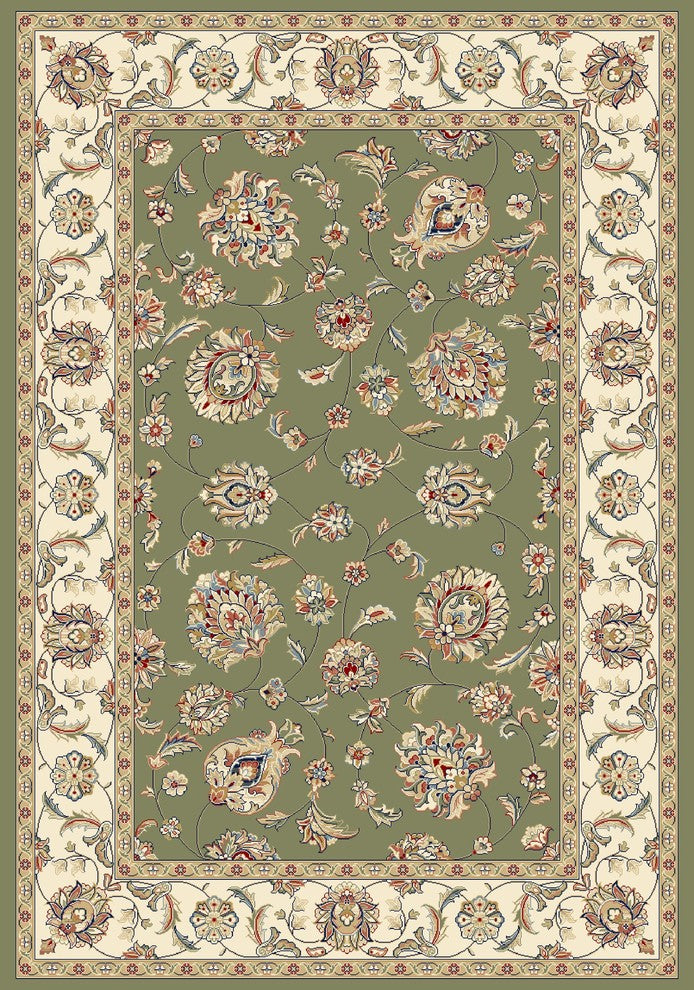 Dynamic Rugs Ancient Garden 57365 Rug, Green/Ivory, 7'10" X 11'2"