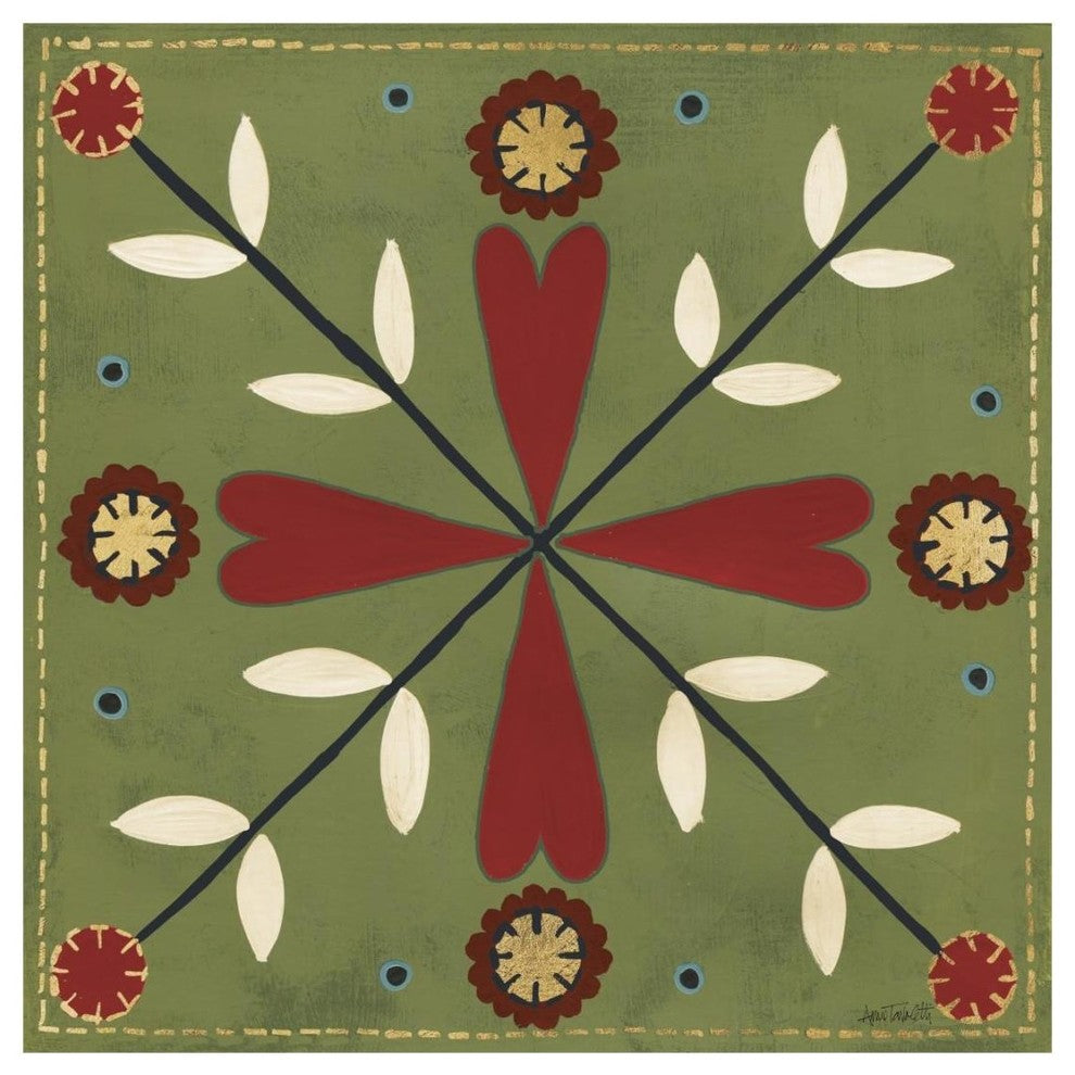 "Festive Tiles II" Digital Paper Print by Anne Tavoletti, 20"x20"