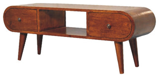 Chestnut Circular TV Unit