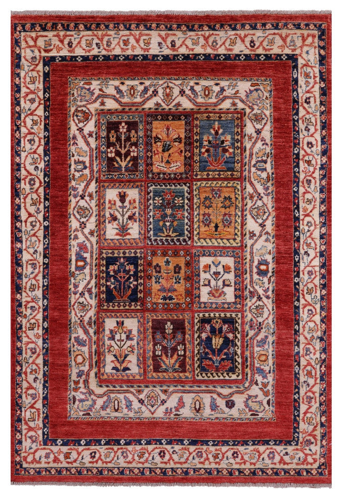 Hand Knotted Persian Garden Design Rug 4' 8" X 6' 10" Q10667