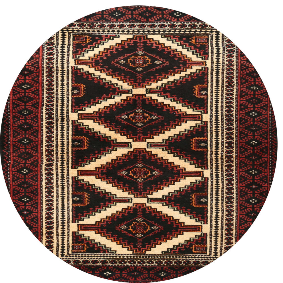 Ahgly Company Indoor Round Traditional Area Rugs, 4' Round