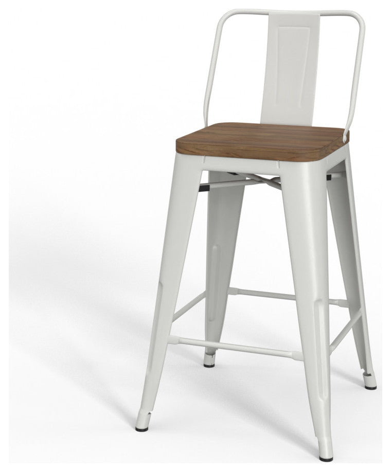 Rayne 24 inch Metal / Wood Counter Height Stool (Set of 2)