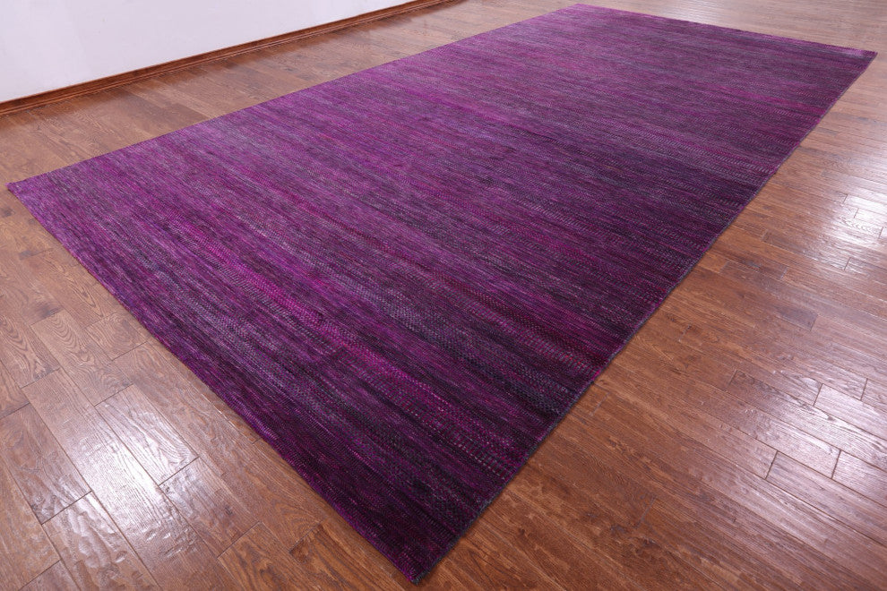 Super Savannah Gabbeh Wool and Silk Hand Knotted Rug 9' 11" X 19' 7" Q8999