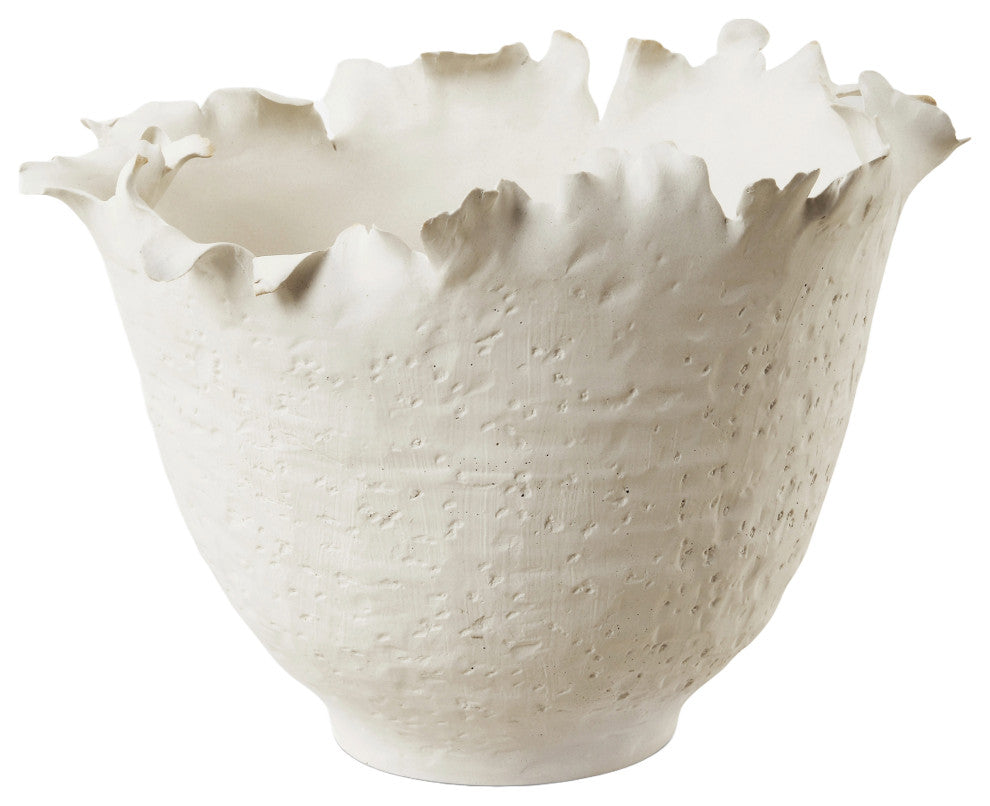 Uttermost Blossom Tall Off-white Bowl