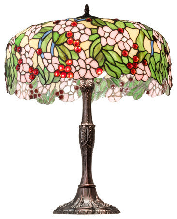 Meyda lighting 31148 26" High Tiffany Cherry Blossom Table Lamp