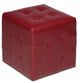 Braque Cube Ottoman, Red