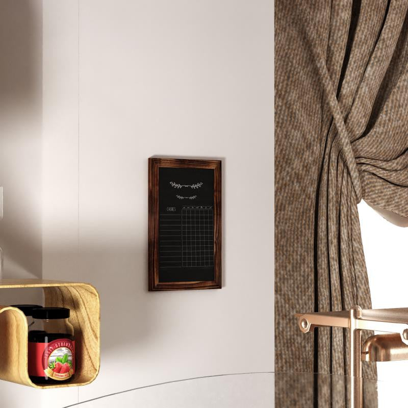 Canterbury Wall Mount Magnetic Chalkboard Sign Set-11" x 17", Torched Brown, 11" X 17"